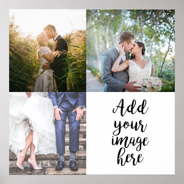 Add Your Own Photos Customisable Style 4 images Poster (Front)