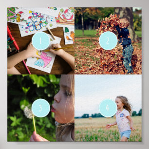 Add Your Own Photos Customisable Style 4 images Poster