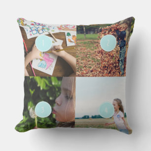 Add Your Own Photos Customizable 4 images Cushion