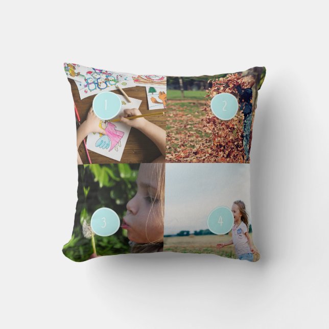 Add Your Own Photos Customizable 4 images Cushion (Front)