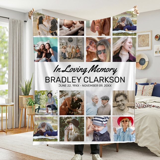 Add Your Own Photos & Personalised Text Fleece Blanket (Creator Uploaded)