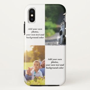 Add your own photos, text and background throw pi iPhone x case