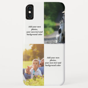 Add your own photos, text and  background throw pi iPhone XS max case