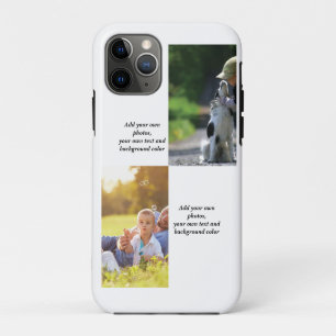 Add your own photos, text and background throw pi iPhone 11 pro case