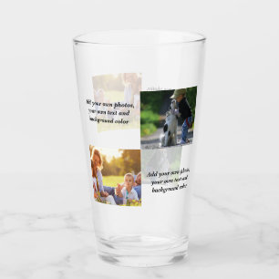 Add your own photos, text and  background throw pi glass