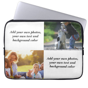 Add your own photos, text and background throw pi laptop sleeve