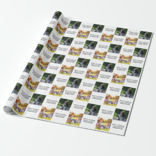 Add your own photos, text and background throw pi wrapping paper