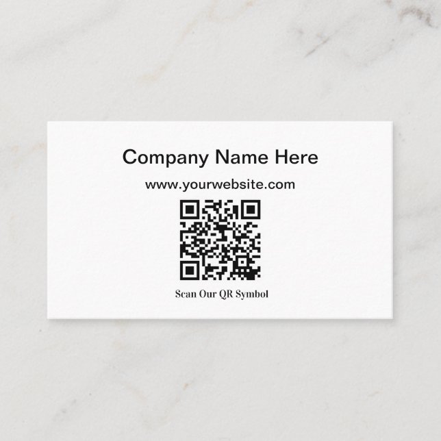 Add Your Own QR Code Business Cards (Front)
