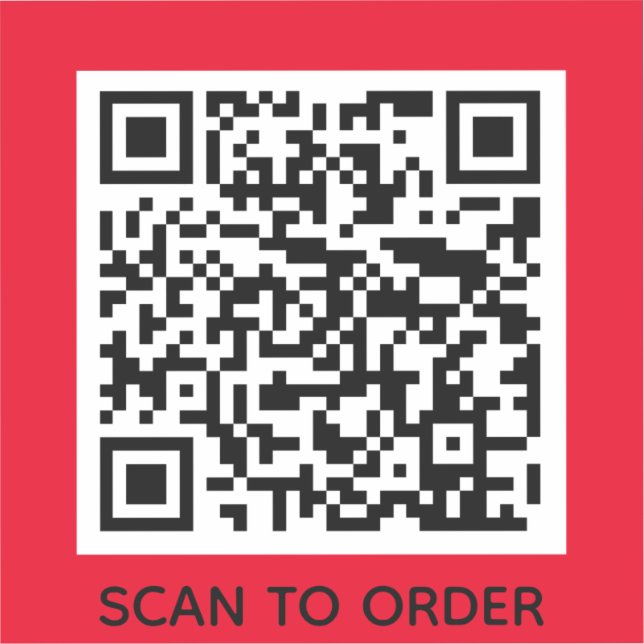 Add your own QR Code Scan to order Minimal Simple (Front)