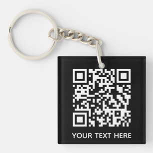 Add your own QR Code text Scan menu link  Key Ring