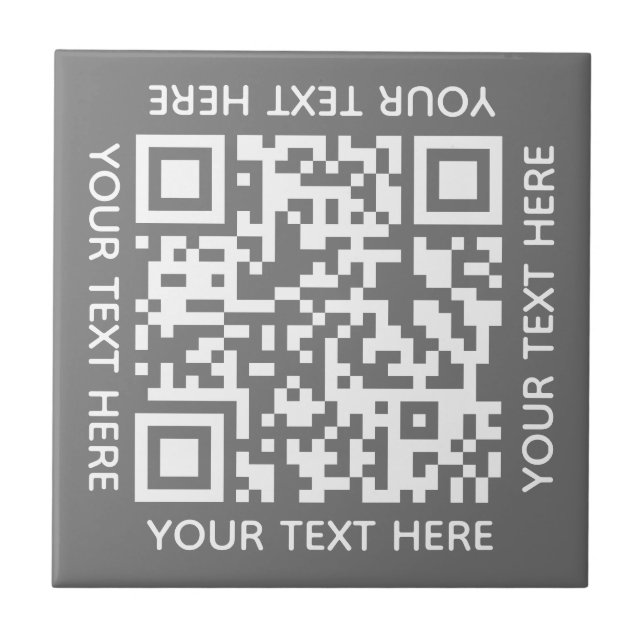 Add your own QR Code text Scan Minimal Simple Tile (Front)