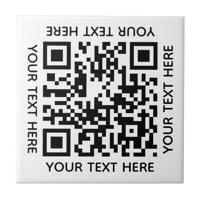 Add your own QR Code text Scan Minimal Simple Tile (Front)