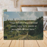 Add Your Own Quote Cottagecore Vintage Plaque<br><div class="desc">Create your own quote plaque in a cottagecore aesthetic style.  Simply add your favourite inspirational quote,  poem or custom text over a vintage landscape painting.</div>