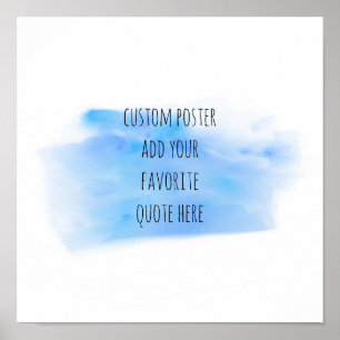 add your own quote poster watercolor design