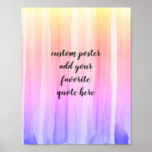 add your own quote poster watercolor design