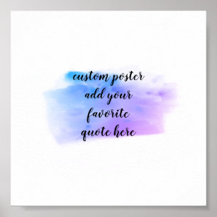 add your own quote poster watercolor design