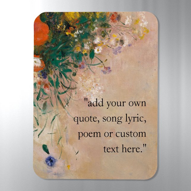 Add Your own Quote Vintage Floral Magnet (Creator Uploaded)