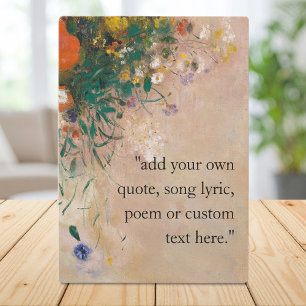 Add Your own Quote Vintage Floral Plaque