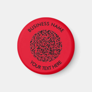 Add your own round QR Code Scan Minimal Simple Mag Magnet