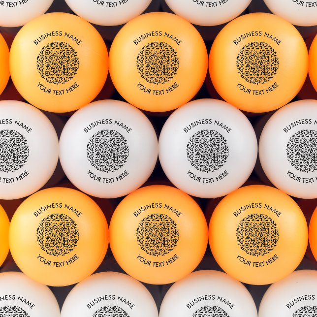 Add your own round QR Code Scan Minimal Simple Ping Pong Ball (Add your own round QR Code Scan Minimal Simple Ping Pong Ball for business promotional)