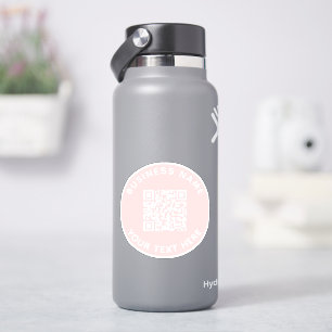 Add your own round QR Code text Scan Minimal 