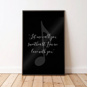 Add Your Own Song Lyric Music Quote Poster
