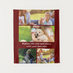 Add your own text and photos tapestry