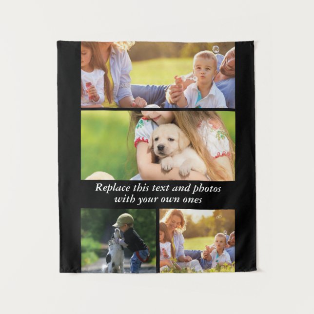 Add your own text and photos tapestry (Front)