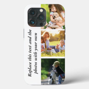 Add your own text and pics iPhone 13 pro case