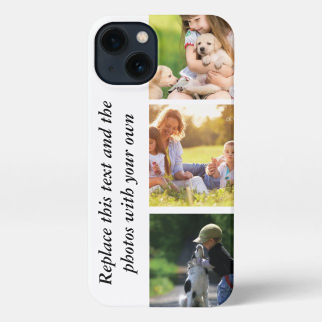 Add your own text and pics  iPhone case (Back)