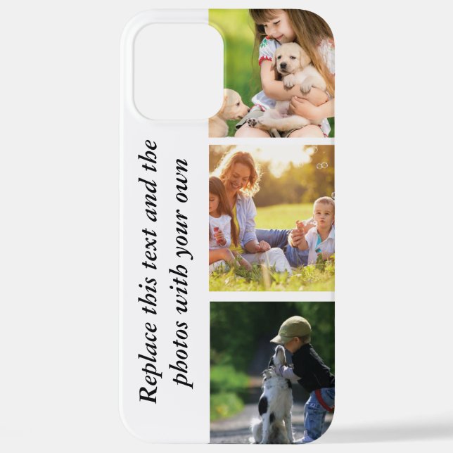Add your own text and pics  iPhone case (Back)