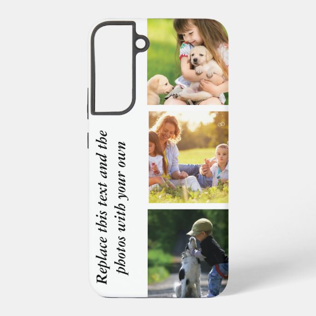 Add your own text and pics  samsung galaxy s22+ case (Back)