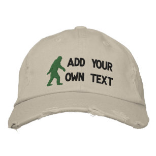 Add your own text, Bigfoot logo Embroidered Hat