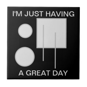 Add Your Own Text Geometric Ceramic Tile