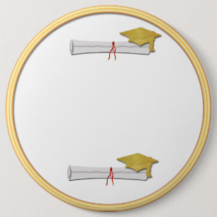 Add Your Own Text Gold Graduation Button