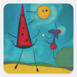 Add Your Own Text Hello Good Morning Square Sticker