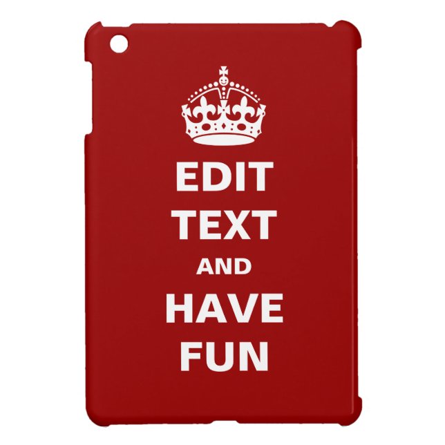 Add your own text here! iPad mini case (Back)