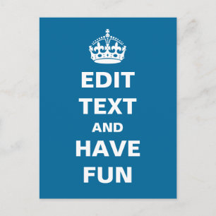 Add your own text here! postcard