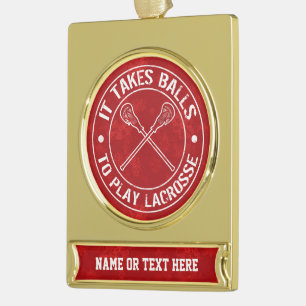 Add Your Own Text Lacrosse Christmas Ornament