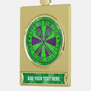 Add Your Own Text Lacrosse Christmas Ornament