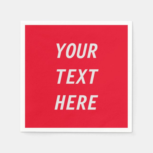 Add Your Own Text Napkin (Front)