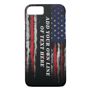 Add your own text on grunge American flag iPhone 8/7 Case