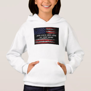 Add your own text on grunge American flag T-Shirt