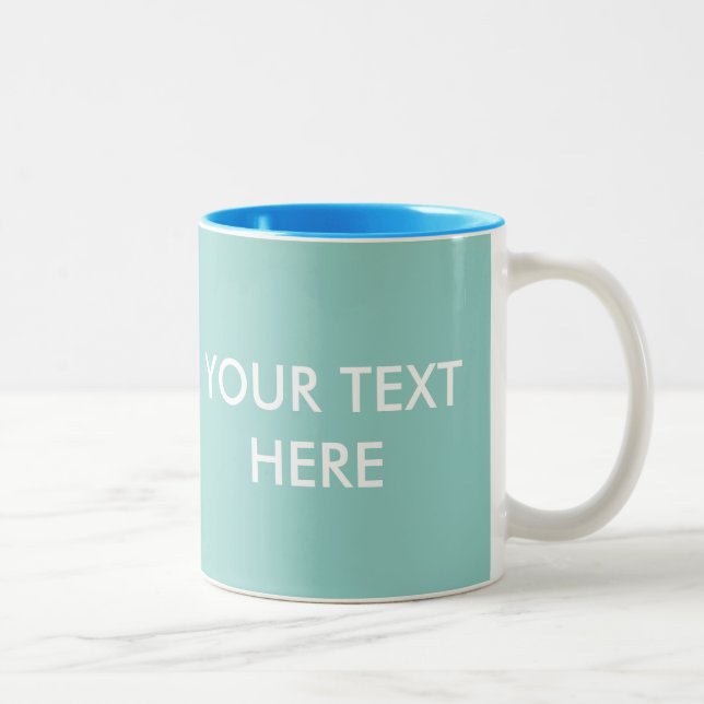ADD YOUR OWN TEXT & PHOTO Two-Tone COFFEE MUG (Right)