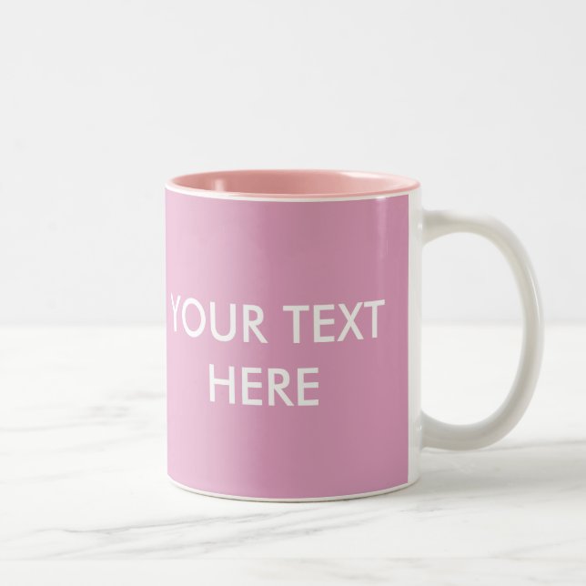 ADD YOUR OWN TEXT & PHOTO Two-Tone COFFEE MUG (Right)