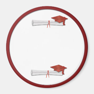 Add Your Own Text Red Graduation Magnet