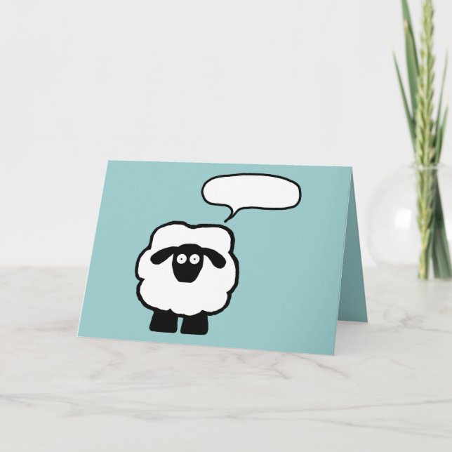 Add Your Own Text Sheep Greeting Card (Front)