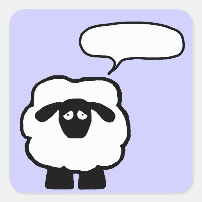 Add Your Own Text Sheep Stickers (Front)