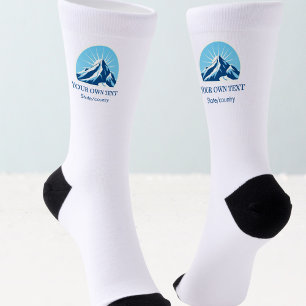 Add your own text ski resort mountain hiking socks