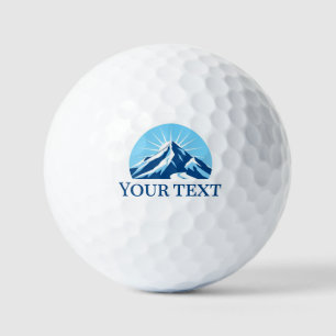 Add your own text ski resort mountain souvenir golf balls